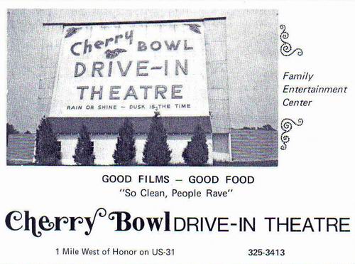 Cherry Bowl Drive-In Theatre - 1971 Ad